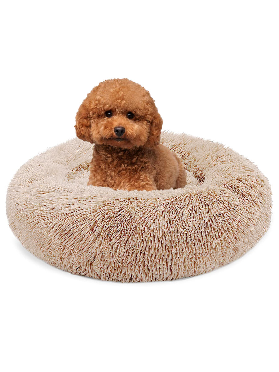 DARIS лежак для животных,кровать для больших собак, круглая подстилка собак,100*100cm,Цвет хаки - фотография № 2