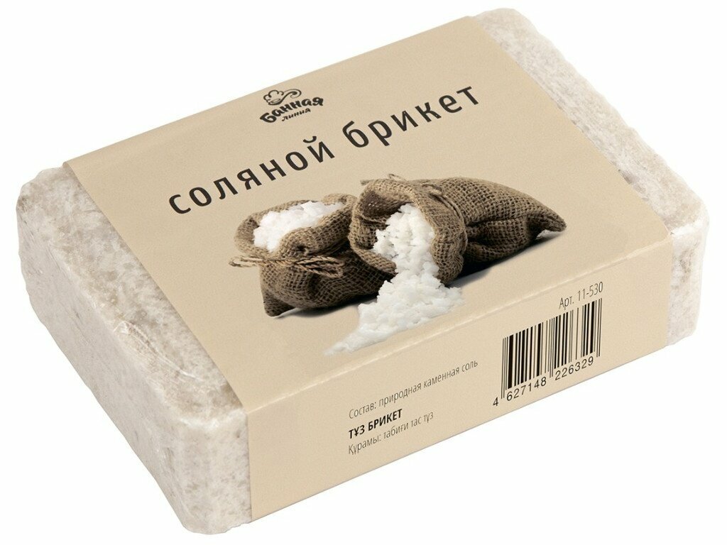 Соляной брикет Банная линия 1.2kg 11-530