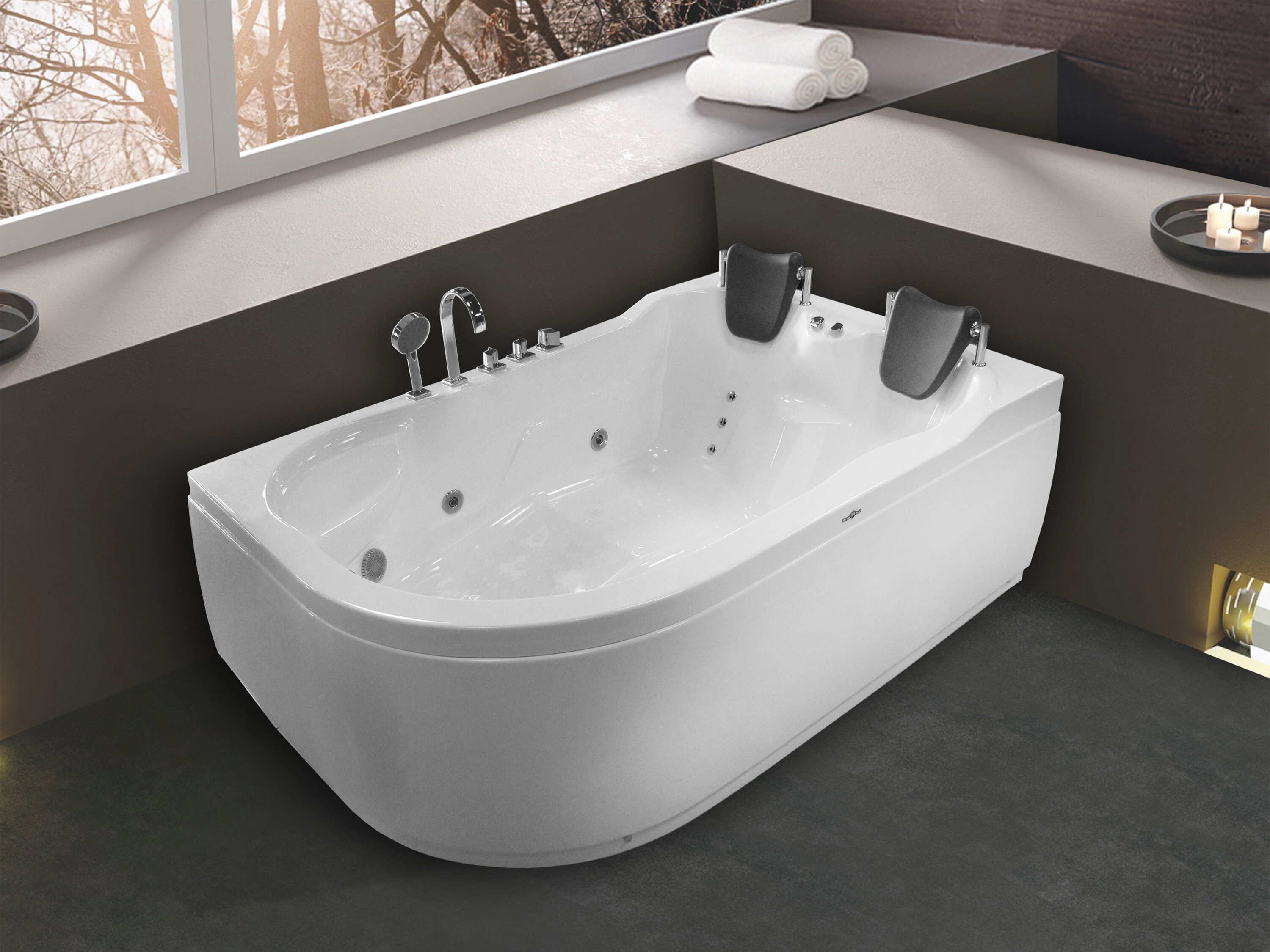 Акриловая ванна Royal Bath Norway RB331100K-R 180x120 с каркасом