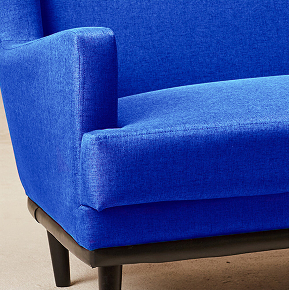 Прямой диван Лофи 2-seat Синий - фотография № 2