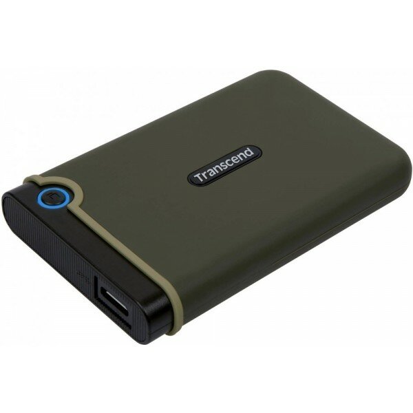 Внешний жесткий диск 1TB Transcend StoreJet 25M3G, 2.5, USB 3.1, резиновый противоударный, Милитари зеленый
