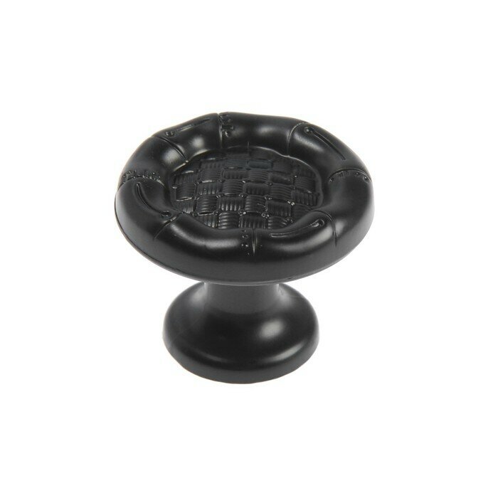 Ручка-кнопка CAPPIO, d-33 мм, цвет черный - фотография № 1