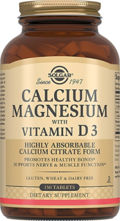 Solgar Calcium Magnesium with Vitamin D3 Tablets, 150 .