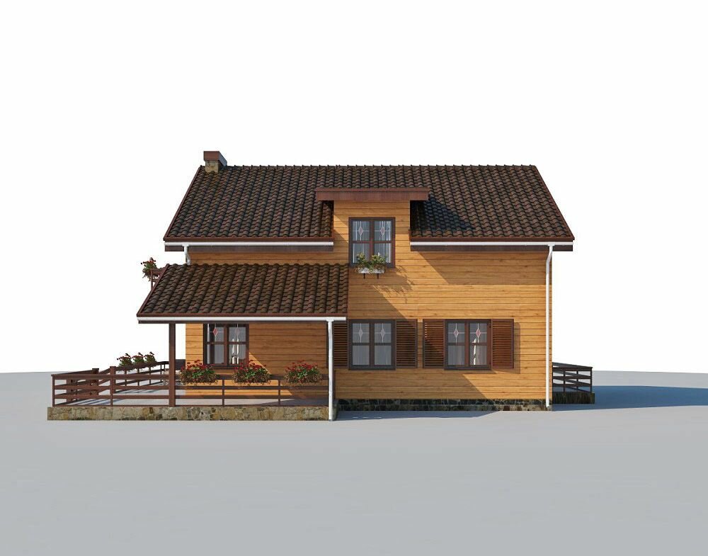 (183м2, 11х10м) Готовый проект каркасного дома с мансардой и балконом - AS-2087 - фотография № 7