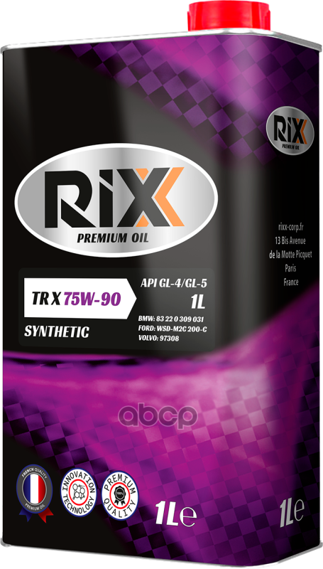 Масло Трансмиссионное Rixx Tr X 75W90 Gl-4/Gl-5 1Л RIXX арт. RX0016TRX
