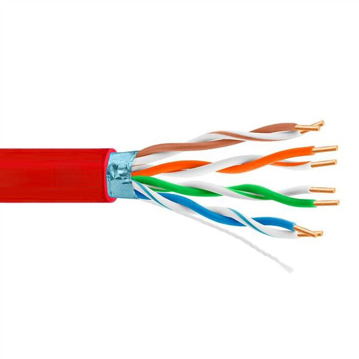 5bites Кабель Кабель FS5505-305A-LSZH FTP SOLID 5E 24AWG CCA PVC LSZH RED 305M