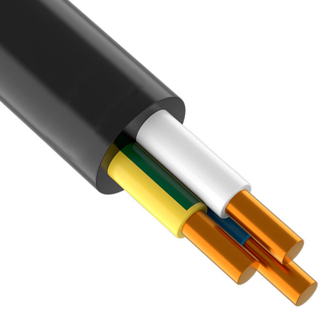 Кабель силовой ВВГ-Пнг-LS 3х15мм (100м) ТУ / Провод силовой ВВГ-Пнг-LS 3х15мм (100м) ТУ