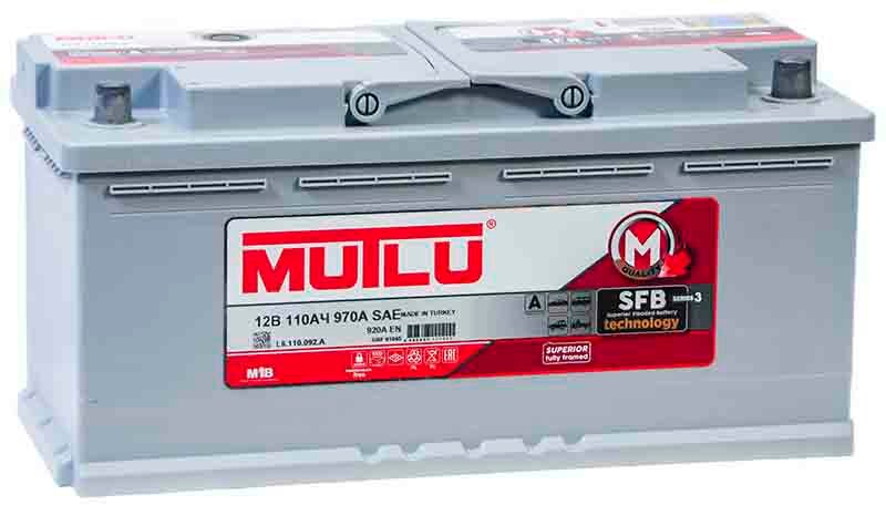 Аккумулятор для спецтехники Mutlu SFB 3 (L6.110.092.A) 393x175x190