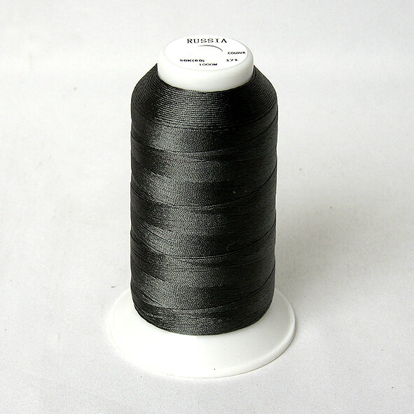 Нитки 60 капрон для швейной машинки (50к-1000м)(арт.171) цв. темно-серый