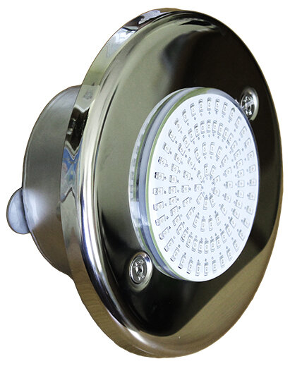 Светильник подводный светодиодный RGB 10 Вт 12 В под мембрану PVC с закладной нерж AISI (нерж AISI-304)