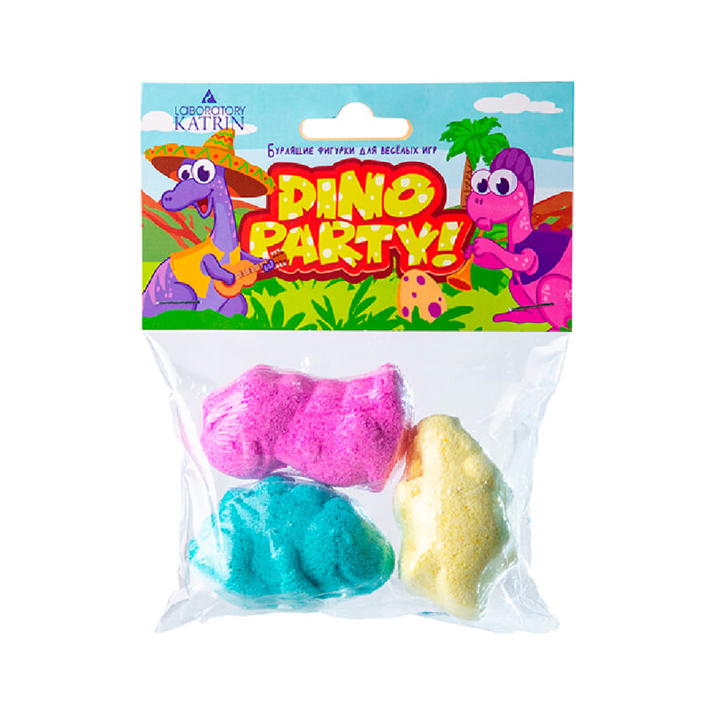 Средство для ванн Laboratory KATRIN Шипучее Dino Party 3*40 г