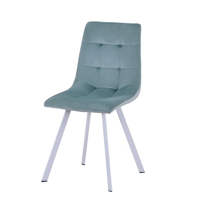 Стул Терминал MIA белый, велюр мятный light green