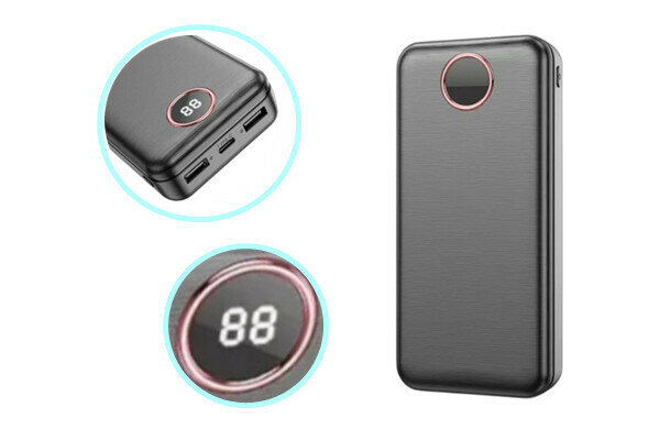 Внешний аккумулятор 10000mAh,10000mAh , быстрая зарядка, черный