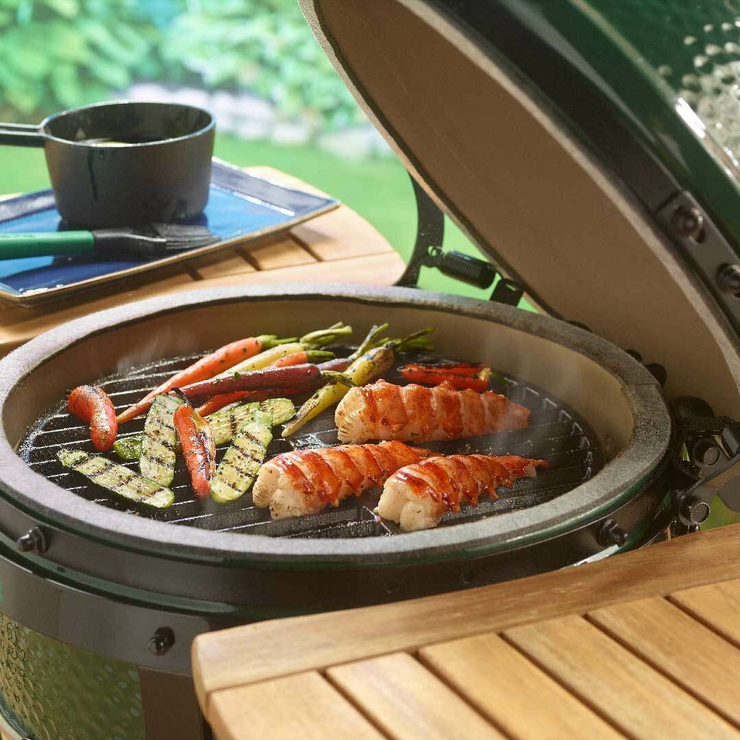 Навесные столики из акации Big Green Egg для гриля Medium - фотография № 4