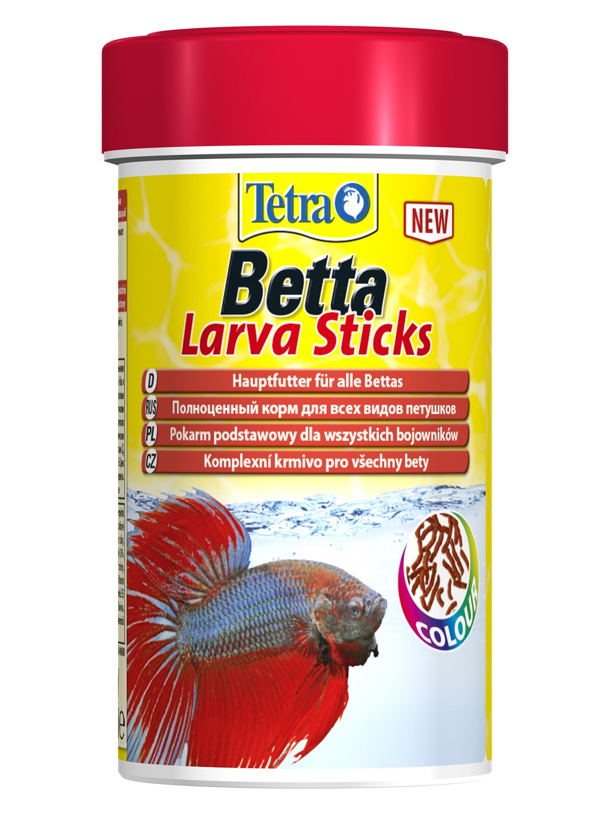 TetraBetta LarvaSticks корм в форме мотыля для петушков и других лабиринтовых рыб 100 мл