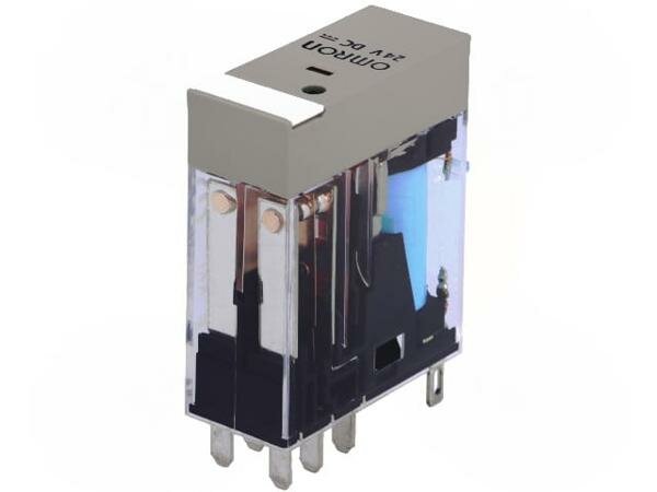 Реле OMRON G2R-2-SN-24DC, Реле электромагнитное, DPDT, Uобмотки 24ВDC, 5A/250ВAC, 5A/30ВDC, 1шт