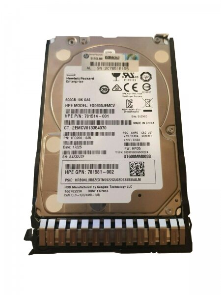 Жесткий диск HP 872736-001 600Gb 10000 SAS 25" HDD