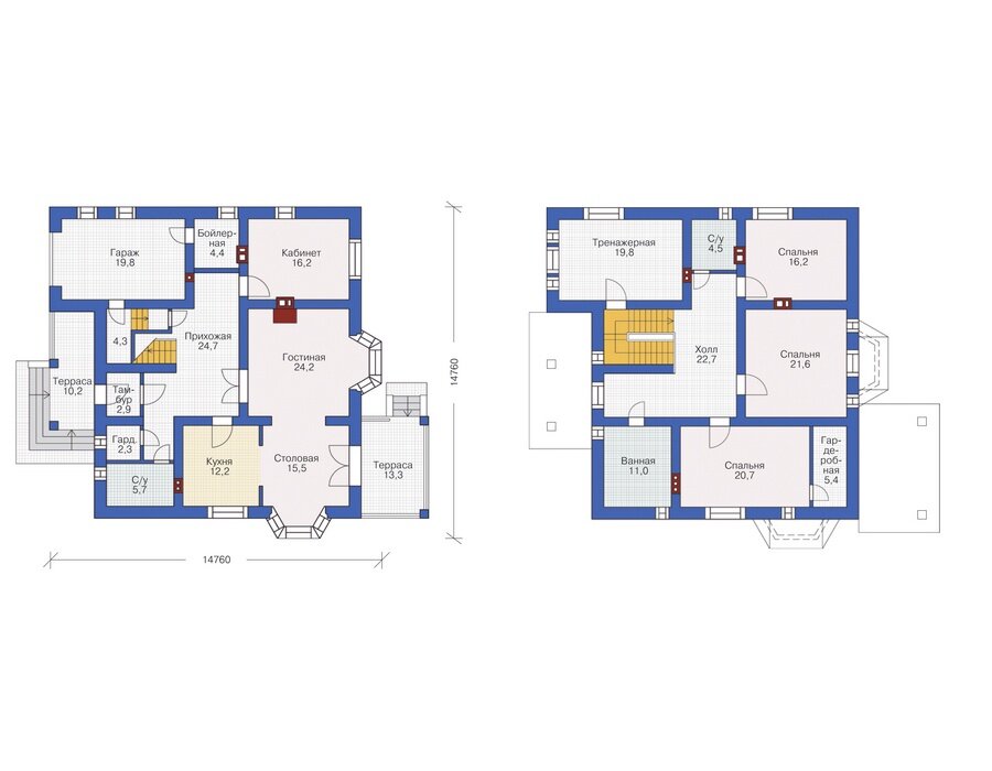 Проект дома Plans-54-77 (254 кв.м, газобетон) - фотография № 3