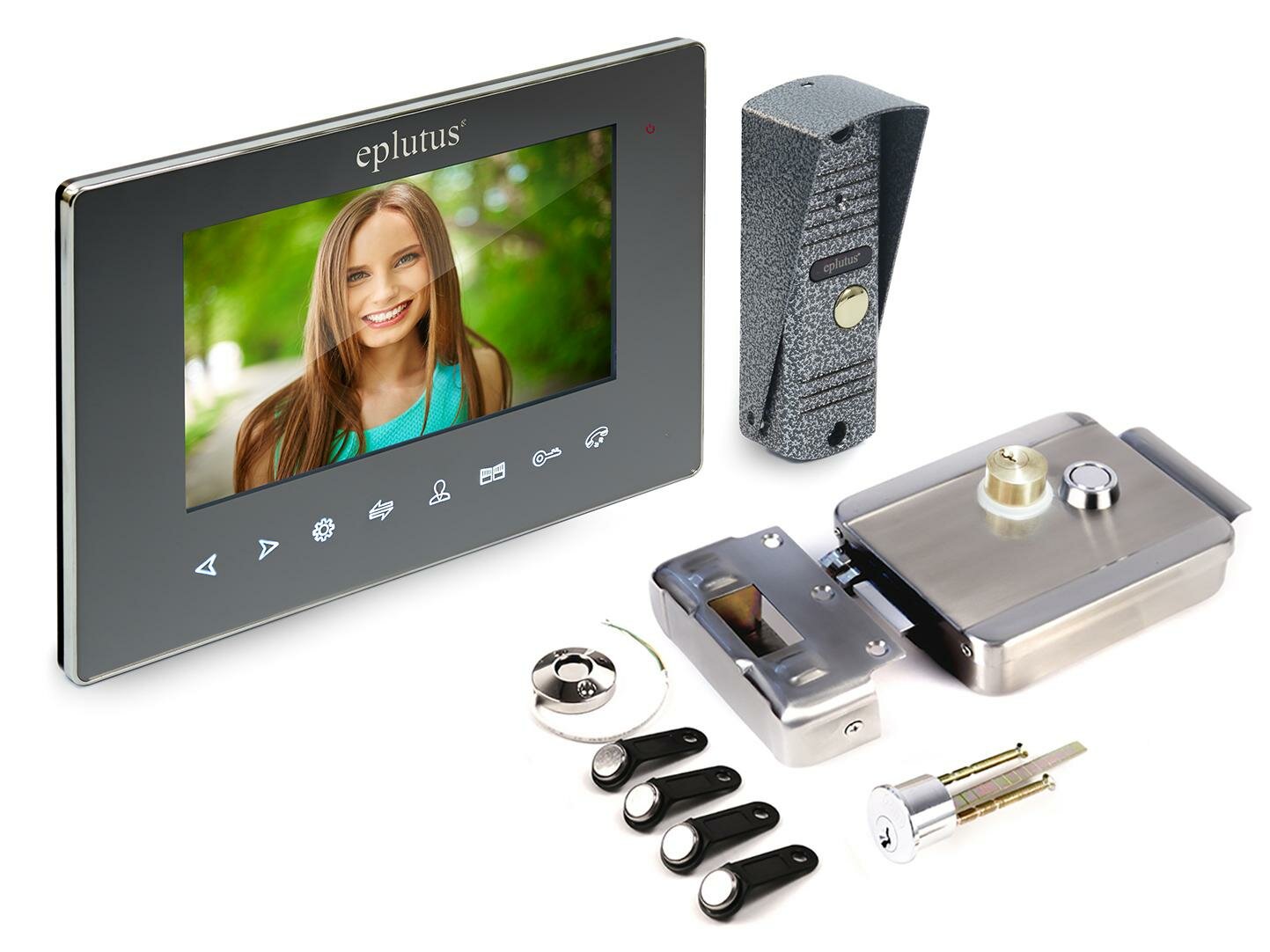 Набор: IP AHD Wi-Fi видеодомофон EP-LG6814 (S10620KOM) и электромеханический замок Anxing Lock-Зенит (замок домофона на калитку)