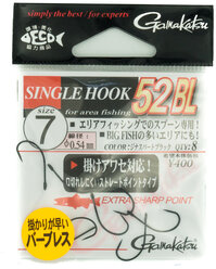 Крючки одинарные GAMAKATSU SINGLE HOOK 52BL, #7