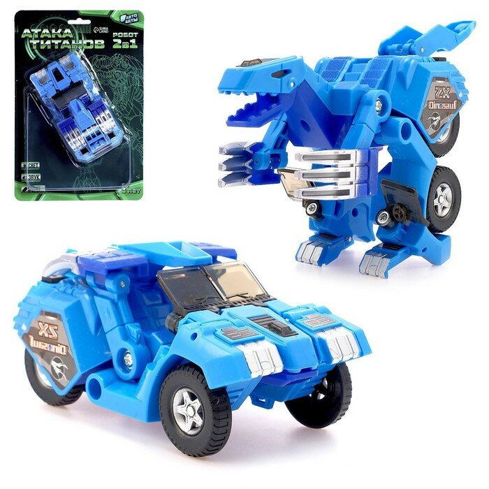 Роботы с трансформацией автоботы Робот с трансформацией «Динобот», световые и звуковые эффекты, цвета синий