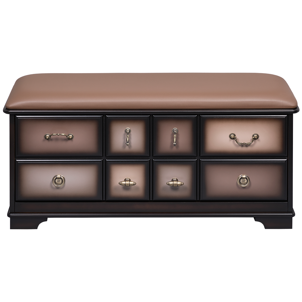 Банкетка Bogacho Пандора 4 с ящиком темно коричневая цвет фасада шоколад ручная работа - фотография № 6