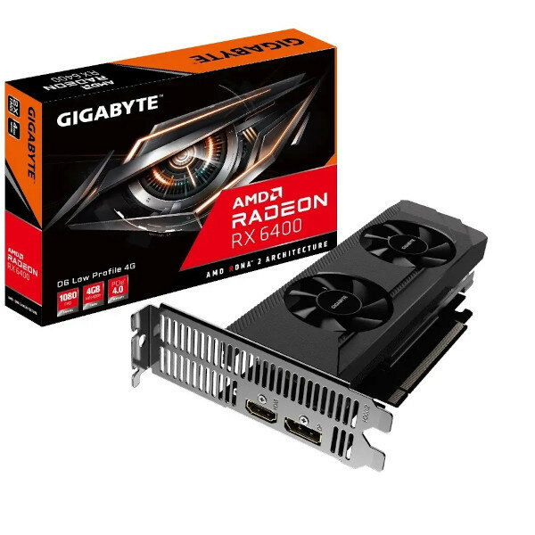 Видеокарта Gigabyte Radeon RX 6400 4Gb GV-R64D6-4GL