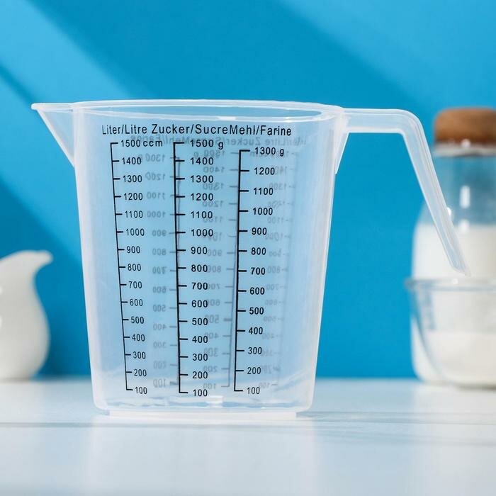 фото Кувшин мерный пластиковый Доляна, 1,5 л