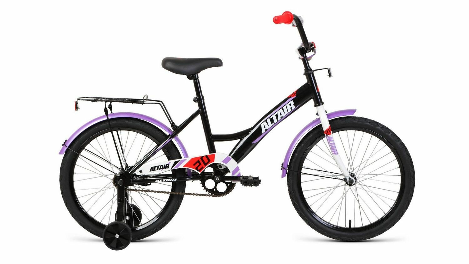 Велосипед ALTAIR KIDS 20" (2022) (Велосипед ALTAIR KIDS 20 (20" 1 ск. рост. 13") 2022, черный/белый, IBK22AL20039)