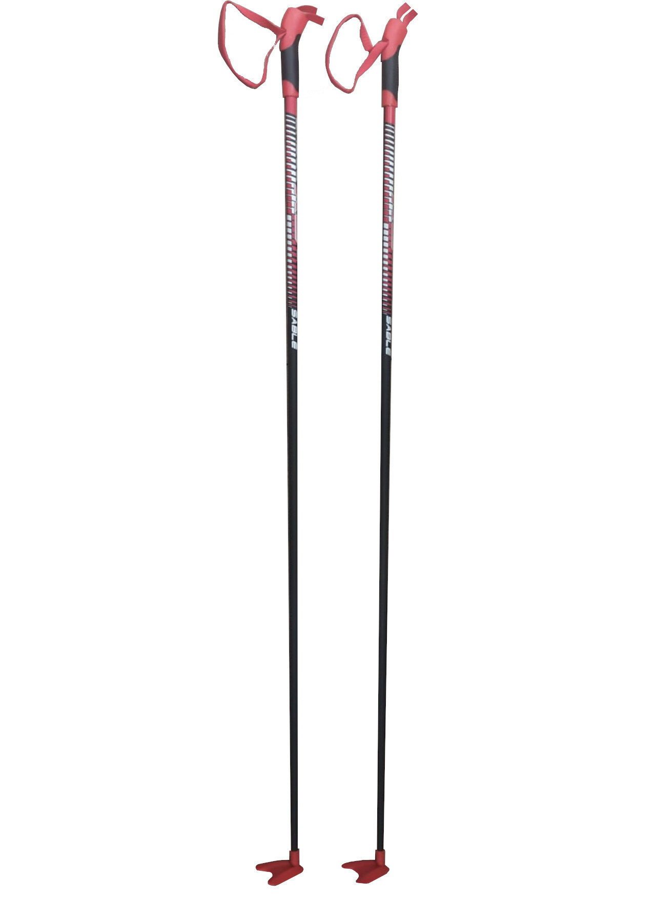 Палки лыжные STС 160 см (черно-красный)