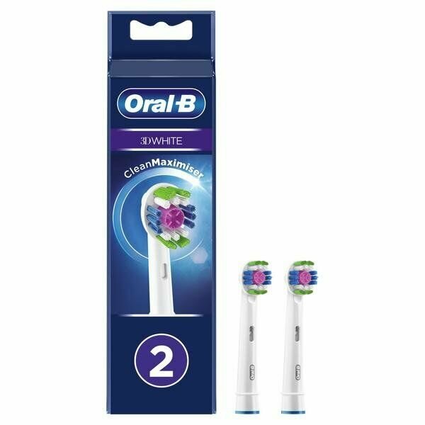 Сменные насадки для электрических щеток Oral-B (Орал-Би) 3D White, 2 шт.