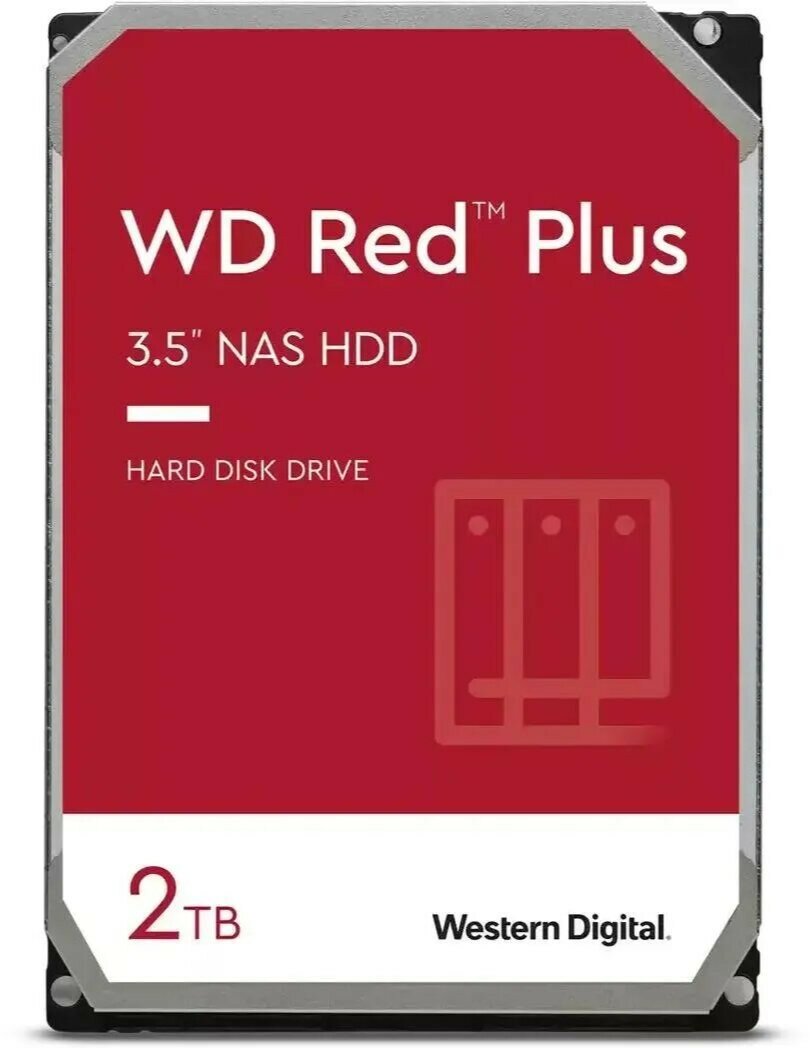 Жесткий диск Western Digital NAS Red Plus SATA-III 2TB (WD20EFPX)