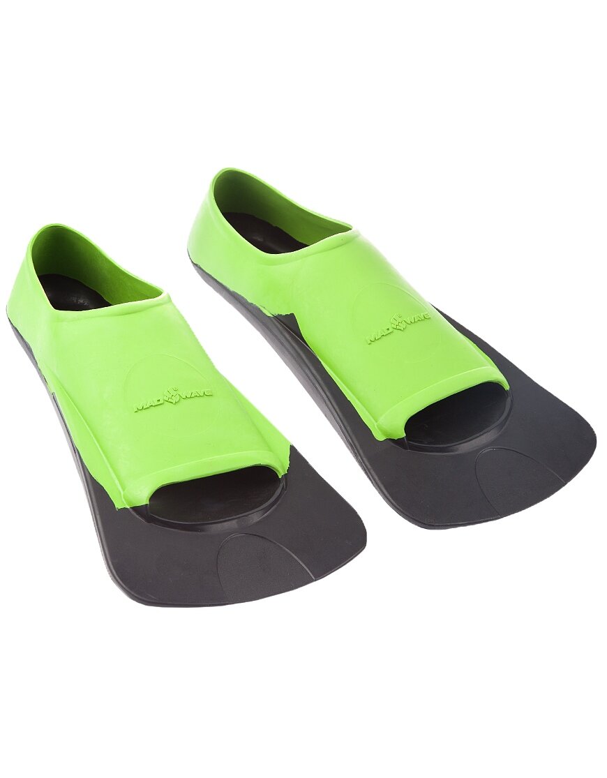 Mad Wave  Fins Training II Rubber, 42-44, Green/Black