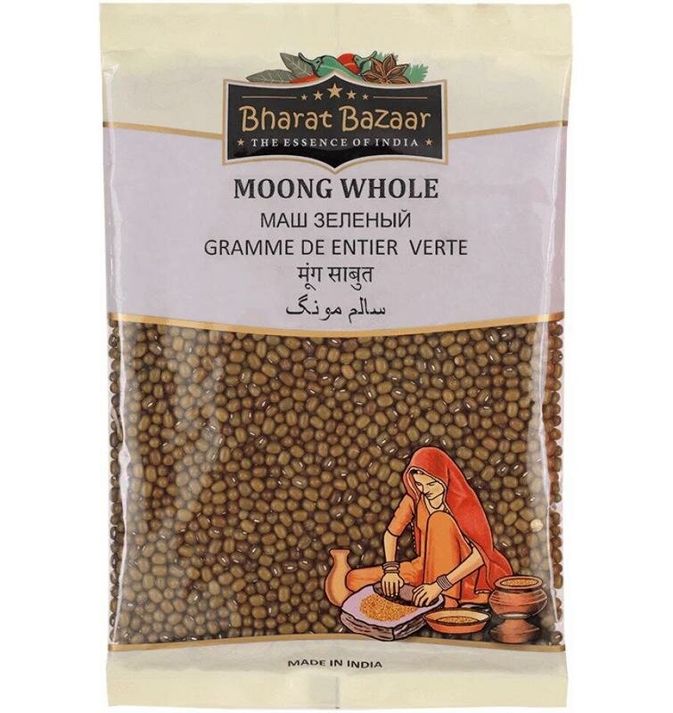 Маш черный URAD MOONG WHOLE Bharat Bazaar, 500 г