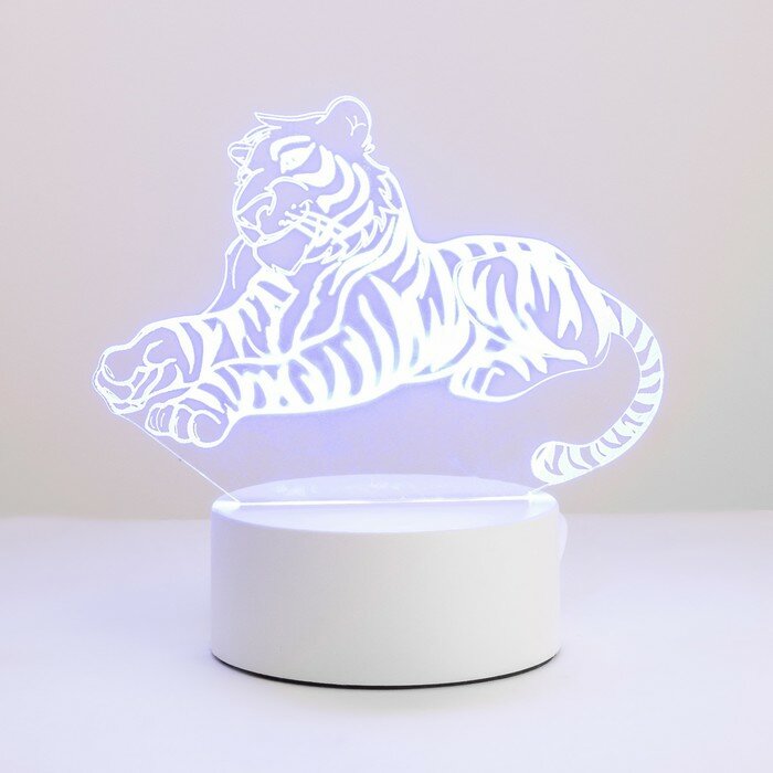 3D светильники RISALUX Светильник "Тигр" LED RGB от сети - фотография № 10
