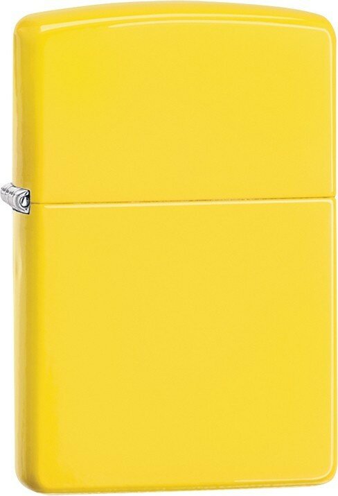 Зажигалка ZIPPO Classic с покрытием Lemon™, латунь/сталь, жёлтая, матовая, 38x13x57 мм - фотография № 1