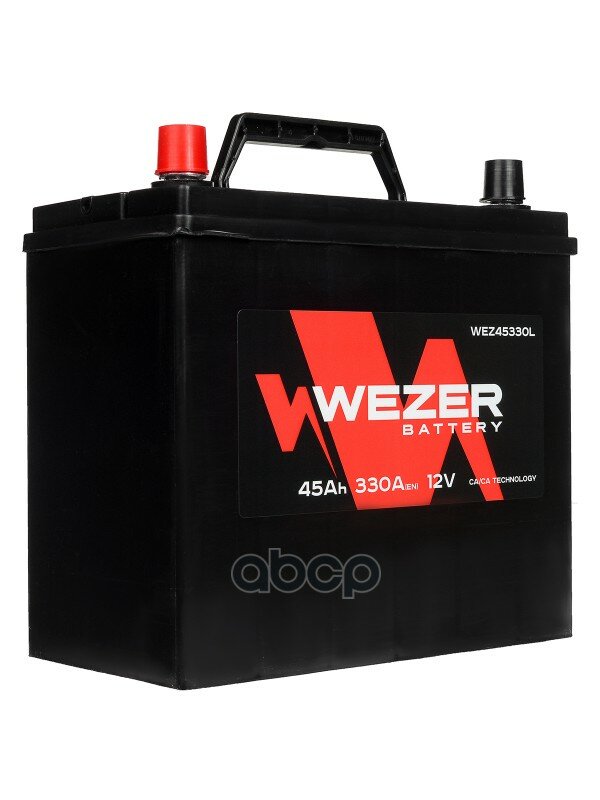 Wez45330l_аккумуляторная Батарея! 45Ah 330A Jis +Слева 237/127/225 WEZER арт. WEZ45330L