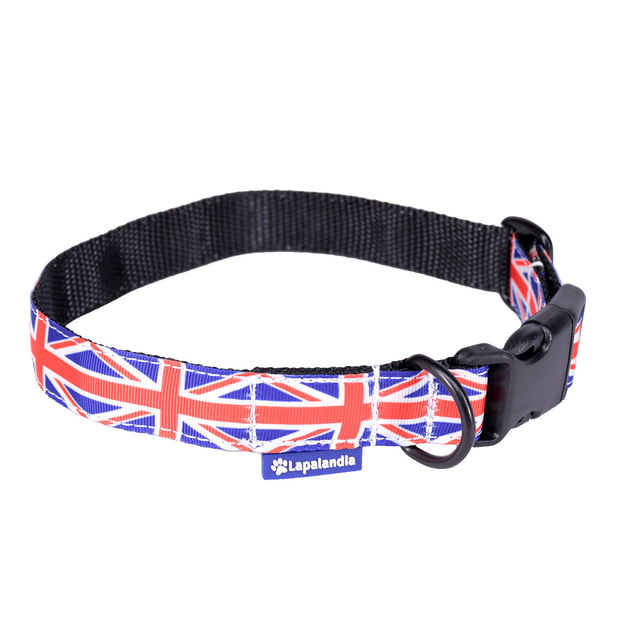 Ошейник для собак облегченный "Британский Флаг" (25мм) - фотография № 1