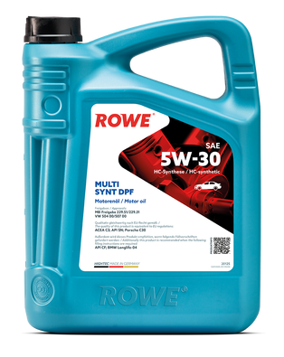 HC-синтетическое моторное масло ROWE Hightec Multi Synt DPF SAE 5W-30, 5 л