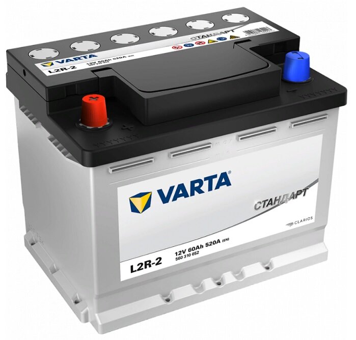 Автомобильный аккумулятор VARTA Стандарт 6СТ-60.1 VL L2R-2 520A 242х175х190