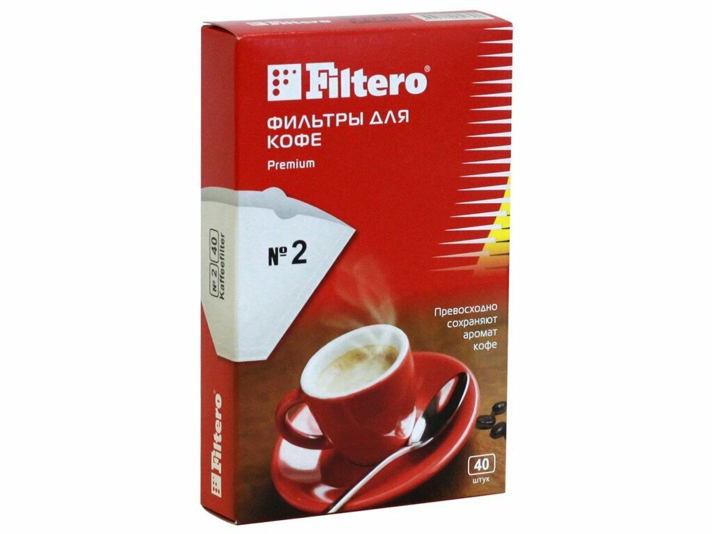 Одноразовые фильтры для капельной кофеварки Filtero Premium Размер 2