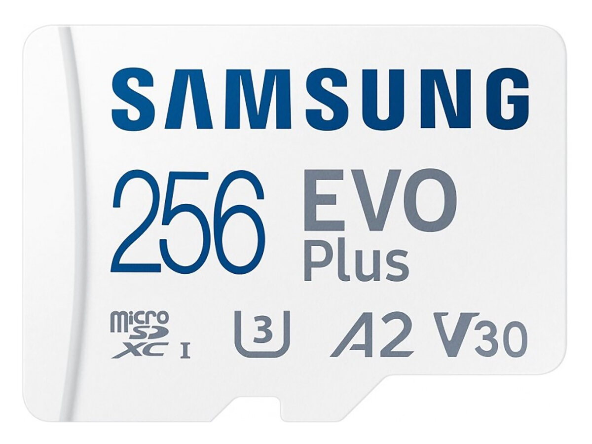 Карта памяти Samsung microSDXC 256GB EVO PLUS Class 10 UHS-I, U3 + SD адаптер MB-MC256KA/APC