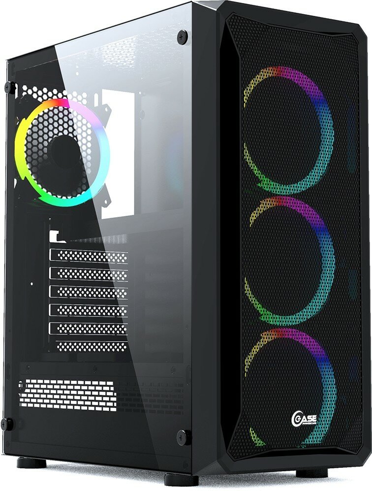 Корпус Powercase Mistral Z4 Mesh RGB Black (CMIZB-R4)