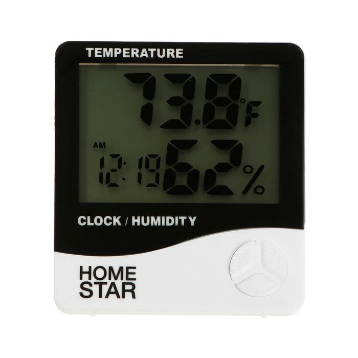Термометр-гигрометр HOMESTAR HS-0108, цифровой, комнатный, измерение влажности, белый (1шт) - фотография № 2