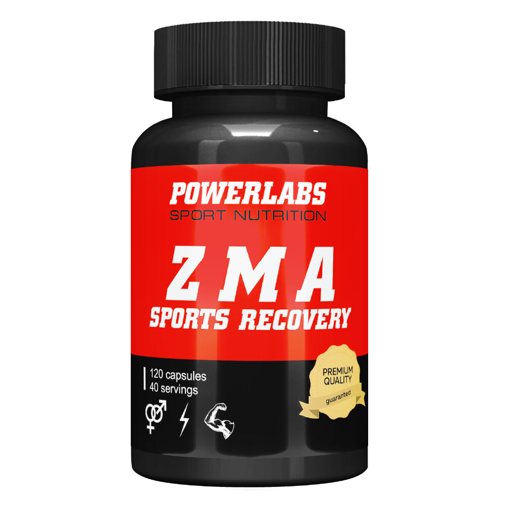 PowerLabs ZMA Бустер тестостерона 120 капсул