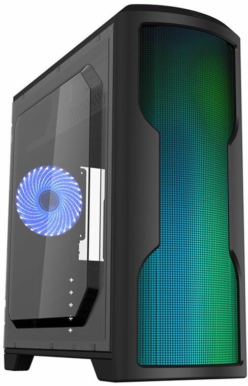 Компьютерный корпус Gamemax G562 Matrix ATX case, black, w/o PSU, Blue LED rear fan