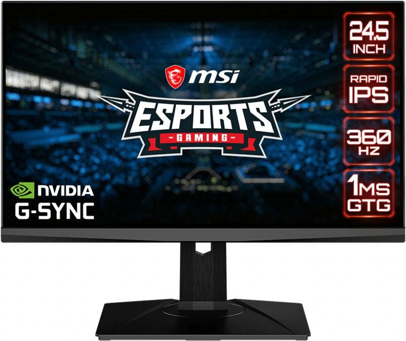 MSI Oculux NXG253R 24.5" (1920x1080 (матовый))/Flat/Rapid IPS/360Hz/1ms/HDMI/DP/USB/7.47kg