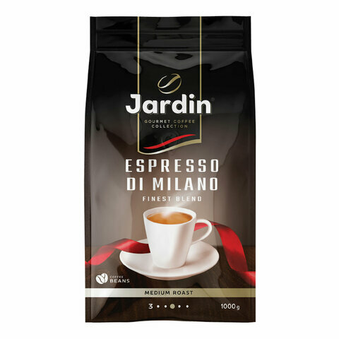 Кофе в зернах JARDIN (Жардин) "Espresso di Milano", натуральный, 1000 г, вакуумная упаковка, 1089-06-Н - фотография № 2