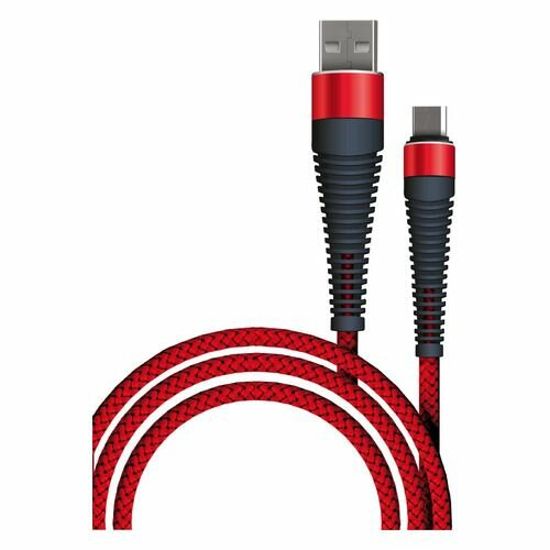 Кабель USB - microUSB BORASCO Fishbone (50183) 1 м красный