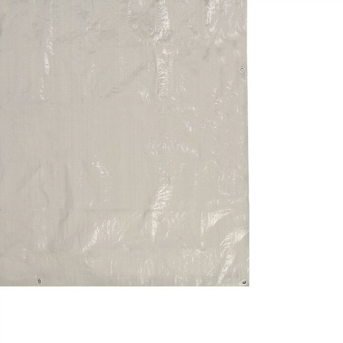 Тент защитный, 3 × 2 м, плотность 60 г/м², люверсы шаг 1 м, тарпаулин, серый - фотография № 2